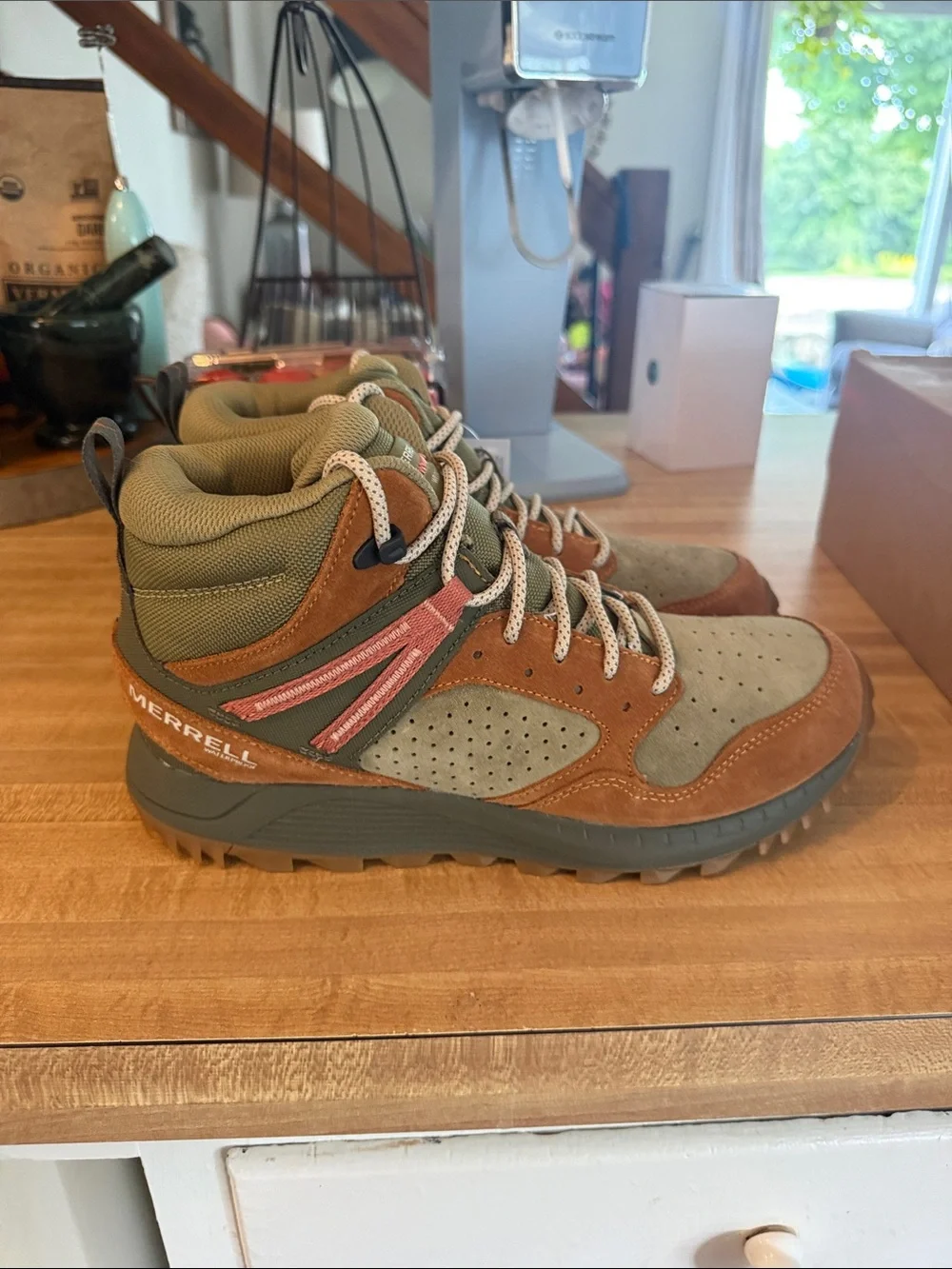 Merrell Olive Green and Brown Trail Boots